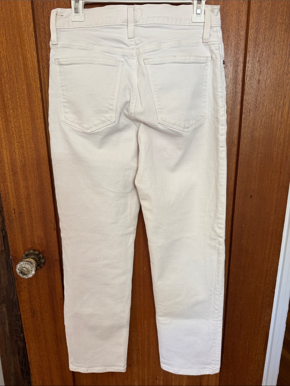 madewell mid rise perfect vintage straight jean white, 27 - Picture 6 of 6